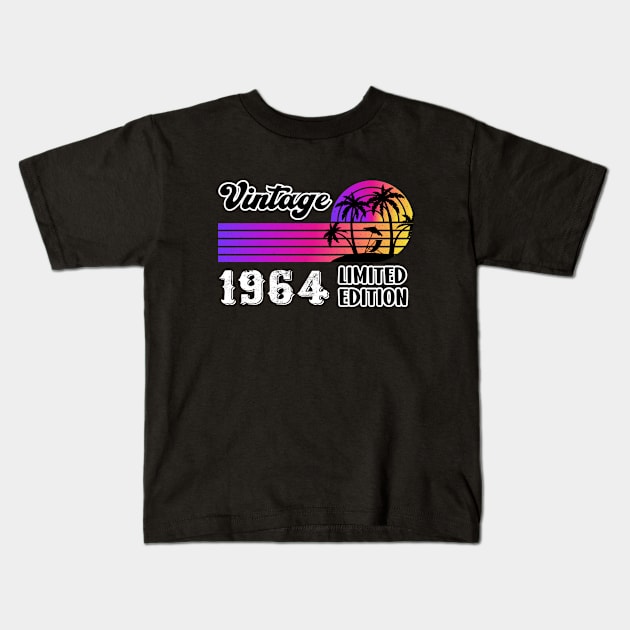 Vintage since 1964 Limited Edition Gift Kids T-Shirt by safoune_omar